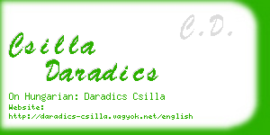 csilla daradics business card
